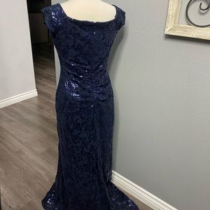 Vince Camuto Off the Shoulder Sequin Gown
